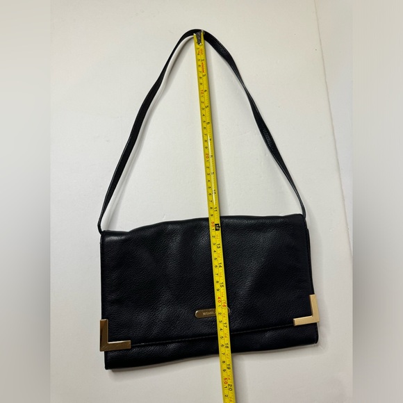 Michael Kors Beverly Oversized Clutch Black Supple Leather Convertible - Picture 6 of 10